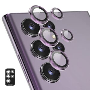 Für Samsung Galaxy S23 Ultra 5G Rear Lens Aluminium Kamera Schutz Glas Lila