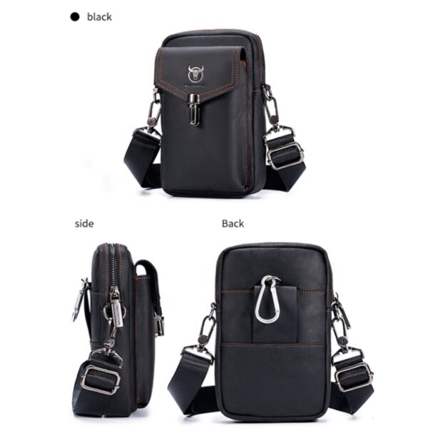 Handytasche BULL CAPTAIN Leder Schwarz – Bild 3