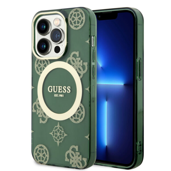 For iPhone 15 Pro Guess 4G Logo - Magsafe Schutzhülle/Case