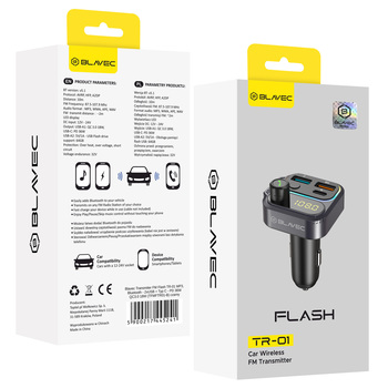 Transmitter FM Flash TR-01 MP3, Bluetooth - 2xUSB + Typ C 36W Kfz Ladegerät – Bild 5