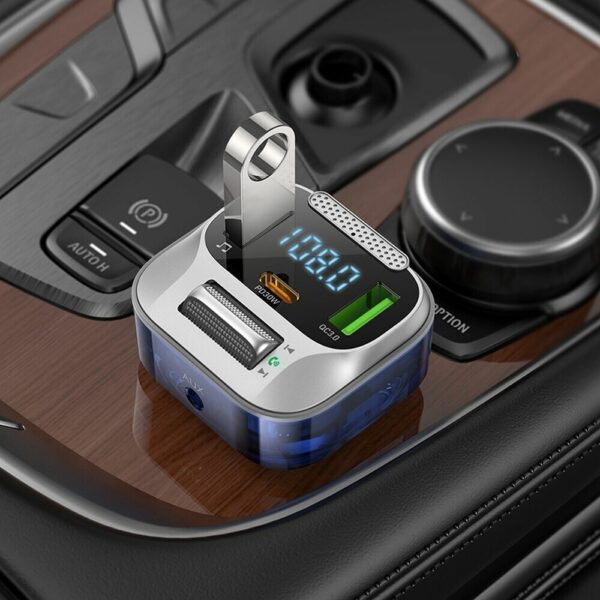 Car QC3.0 Fast Charge Bluetooth 5.0 MP3 Player USB FM Transmitter Kfz Ladegerät – Bild 4