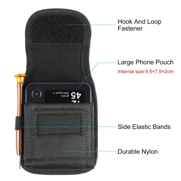 Universal Für Samsung Galaxy Z Flip3/4/5 Oppo Find Motorola Gürteltasche Schutzhülle/Case – Bild 4