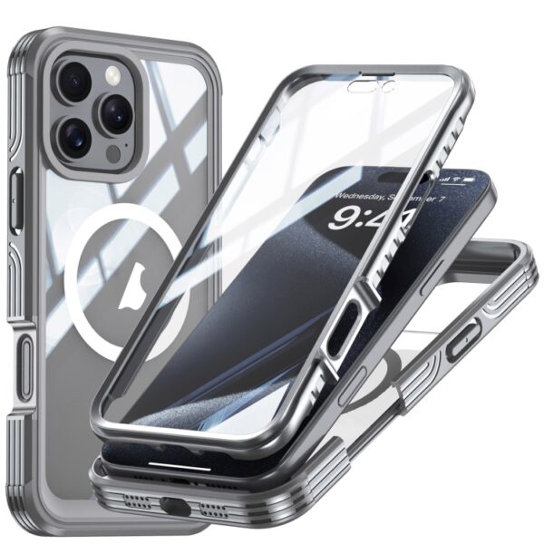 for iPhone 16 Pro Max Outdoor PC + TPU 360° Magsafe Schutzhülle Case