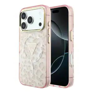Für iPhone 17/18 Pro/Max Guess Leopard Dreieck Magsafe Schutzhülle