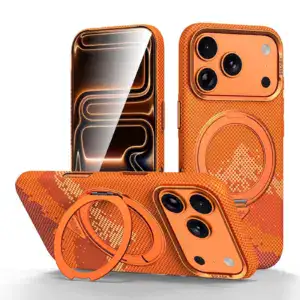 Für iPhone 17/18 Pro/Max Mountain Magnetisch Rotationshalter Kevlar Magsafe Schutzhülle